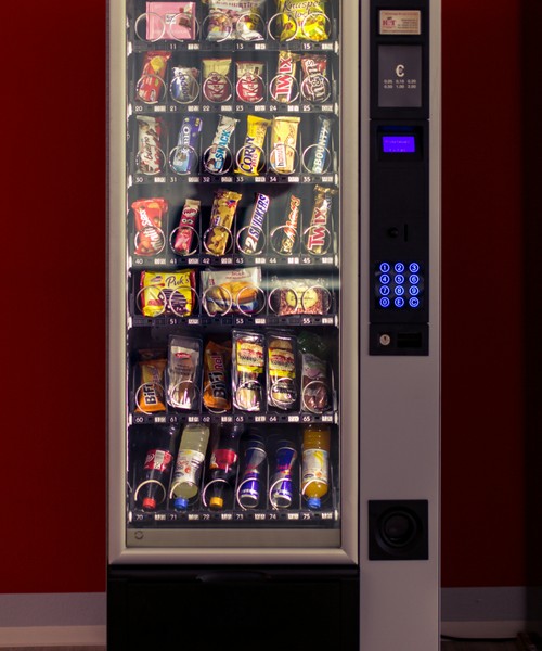 Modern vending machine with cashless payment system in Eastern North Carolina office